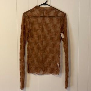 NWT Free People Mesh Floral Top